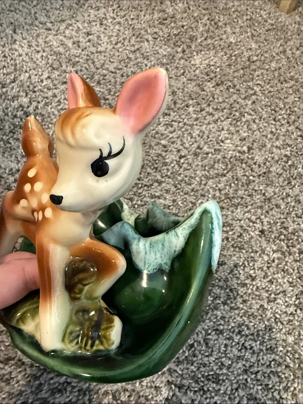 Royal Copley VINTAGE  BAMBI PLANTER FIGURAL  C. 1950-60'S  DISNEY  DEER FAWN